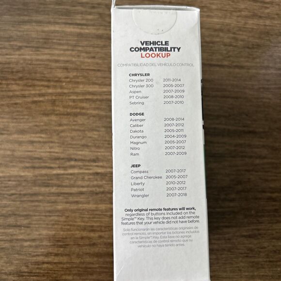 Simple Key 3 Function Key Replacement For Chrysler, Doge, Jeep - Complete Kit - Picture 2 of 6